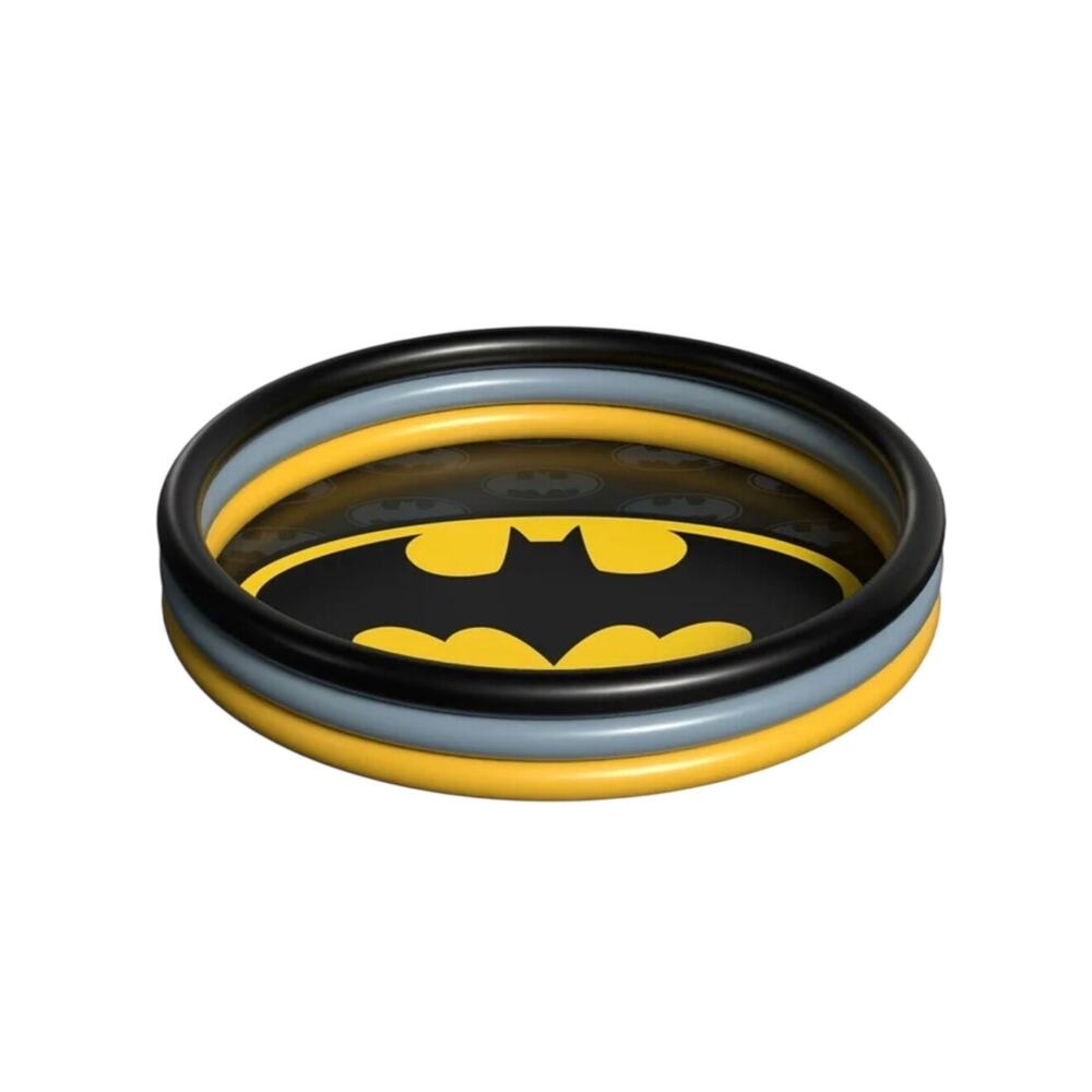 DC Comics Batman 3-Ring Inflatable Swimming Pool - 47" Diameter - Kids Ages 3+
